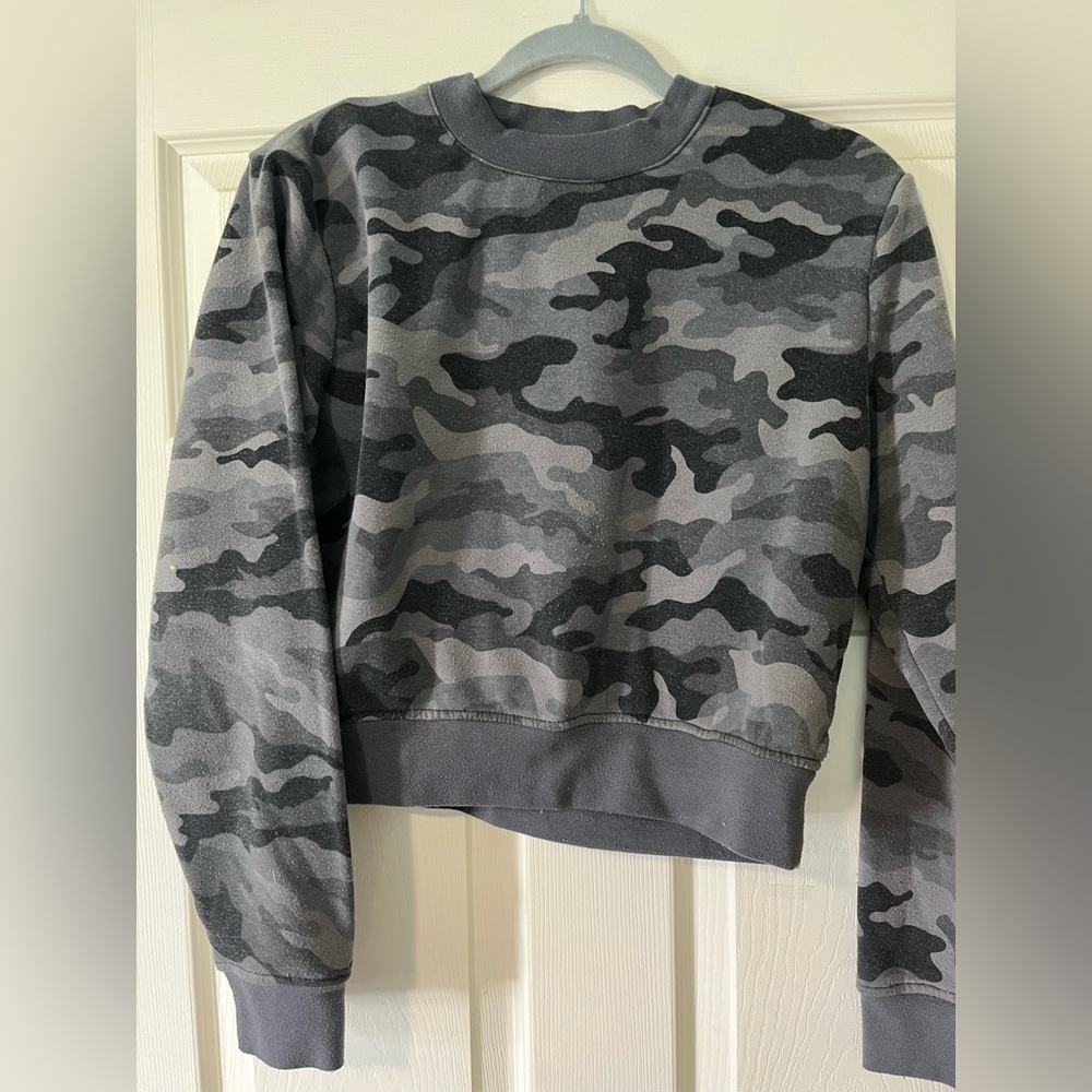 Gray Camo Crew Neck